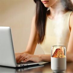 Ulrasonik Ledli Hava Nemlendirici Buhar Makinesi ve Aroma Difüzörü Ultra Sessiz Çalişma 300 ml