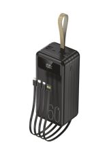 1060 60000mAh Ledli 4 Çıkışlı Taşınabilir Hızlı Şarj Dijital Göstergeli Powerbank