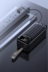 1060 60000mAh Ledli 4 Çıkışlı Taşınabilir Hızlı Şarj Dijital Göstergeli Powerbank