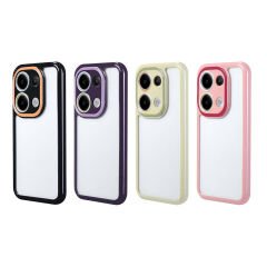 Xiaomi Poco M6 Pro 4G Kılıf Kamera Korumalı Renkli Kenar ve Çerçeve Tasarımlı Vitamin Kapak