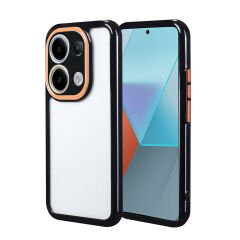 Xiaomi Poco M6 Pro 4G Kılıf Kamera Korumalı Renkli Kenar ve Çerçeve Tasarımlı Vitamin Kapak