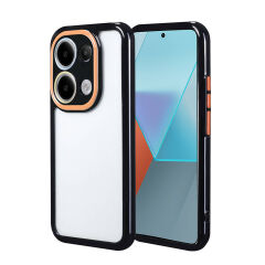 Xiaomi Poco M6 Pro 4G Kılıf Kamera Korumalı Renkli Kenar ve Çerçeve Tasarımlı Vitamin Kapak