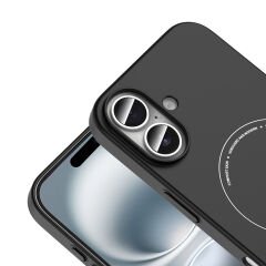 iPhone 16 Kılıf M-Safe Şarj Özellikli Kamera Korumalı Premium Elio Sert PC Kapak