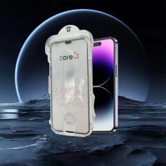 iPhone 15 Plus Kolay Uygulama Aparatlı 5D Magic Glass Cam Ekran Koruyucu