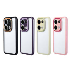 Xiaomi Redmi Note 13 Pro 4G Kılıf Kamera Korumalı Renkli Kenar ve Çerçeve Tasarımlı Vitamin Kapak Derin Mor