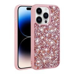 iPhone 14 Pro Kılıf Parlak Taşlı Tasarım  Linea Kapak kılıf