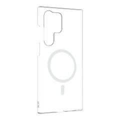 Samsung Galaxy S22 Ultra Uyumlu Kamera Korumalı MagSafe Şarj Özellikli Şeffaf Sararmaz London Sert Plastik Kapak