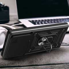 Xiaomi 14T Pro Kılıf Magnetik Standlı Kamera Korumalı Sürgülü Vega Kapak