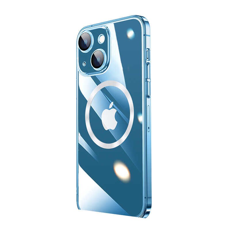 iPhone 14 Kılıf Wireless Şarj Özellikli Sert PC Riksos Magsafe Kapak Renksiz