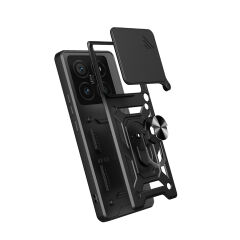 Xiaomi 14T Kılıf Magnetik Standlı Kamera Korumalı Sürgülü Vega Kapak