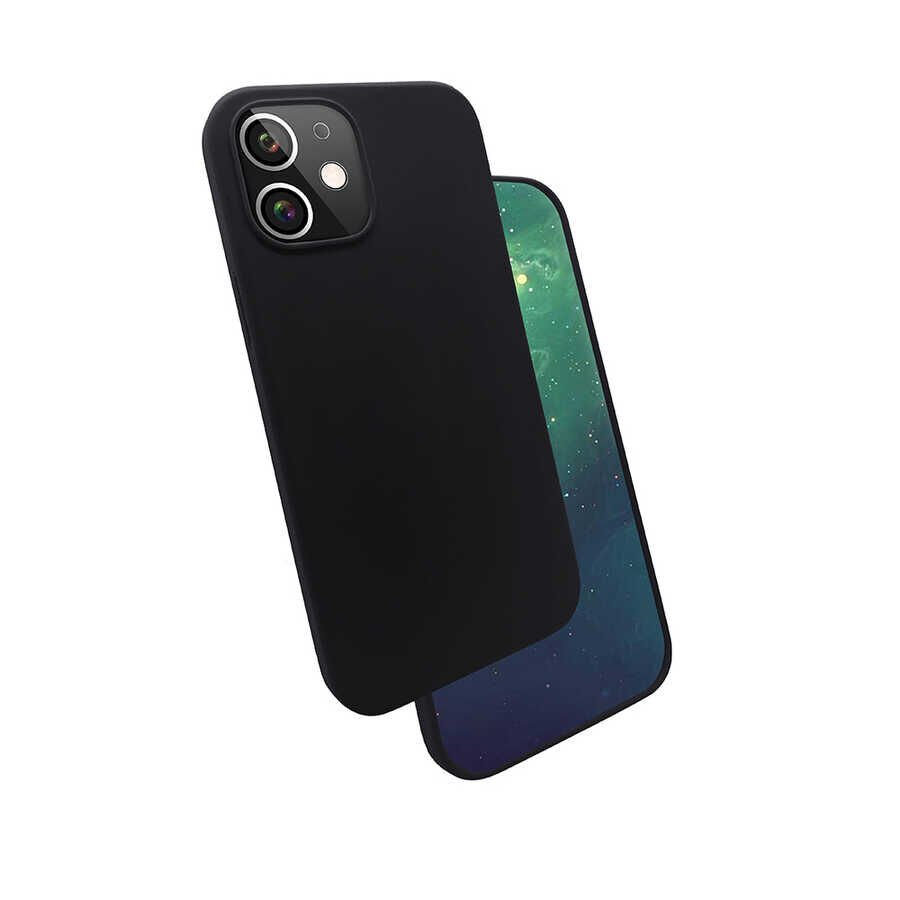 iPhone 12 Mini Kılıf Silk Silikon Siyah
