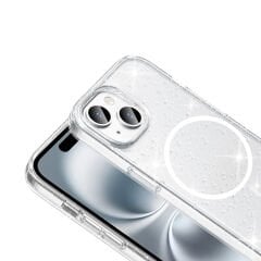 iPhone 14 Kılıf Kablosuz Şarj Özellikli Parlayan Simli Saydam Renkli Maris Kapak