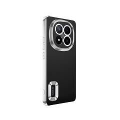 Xiaomi Redmi Note 14 Pro Plus Kılıf Logo Gösteren Parlak Kenarlı Kamera Lens Korumalı Şeffaf Omega Silikon Kapak
