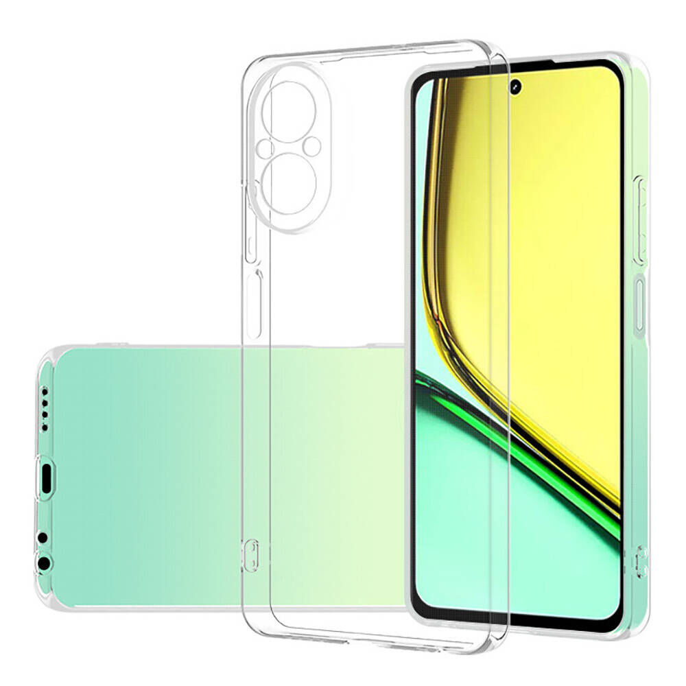 Realme 12 Lite Kılıf Kamera Korumali Süper Silikon Kapak Şeffaf