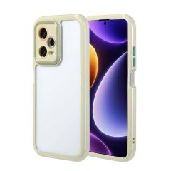Xiaomi Redmi Note 12 Pro Plus 5G Kılıf Kamera Korumalı Renkli Kenar ve Çerçeve Tasarımlı Vitamin Kapak Yeşil