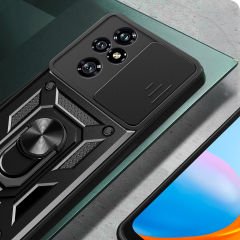 Honor 200 Pro Kılıf Magnetik Standlı Kamera Korumalı Sürgülü Vega Kapak