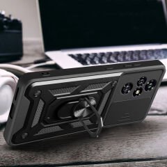 Honor 200 Pro Kılıf Magnetik Standlı Kamera Korumalı Sürgülü Vega Kapak