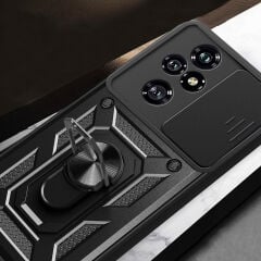 Honor 200 Pro Kılıf Magnetik Standlı Kamera Korumalı Sürgülü Vega Kapak