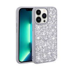 iPhone 13 Pro Max Kılıf Parlak Taşlı Tasarım  Linea Kapak kılıf