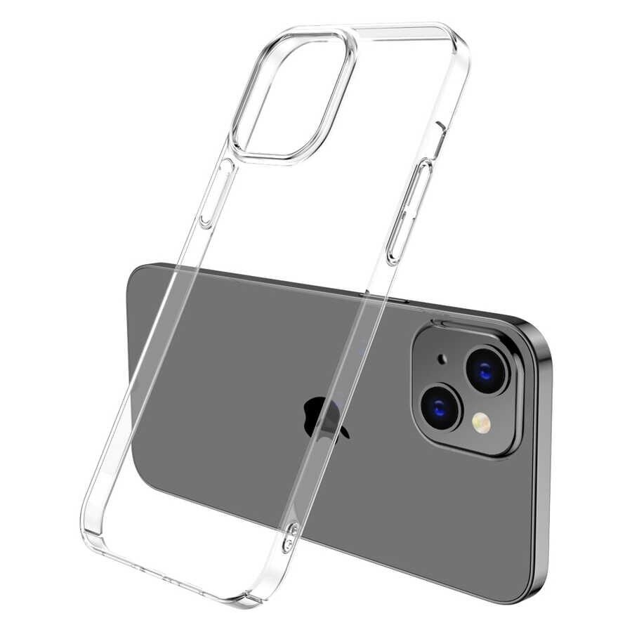 iPhone 14 Kılıf Ultra İnce Sert Kamera Çıkıntılı Şeffaf Vonn Kapak