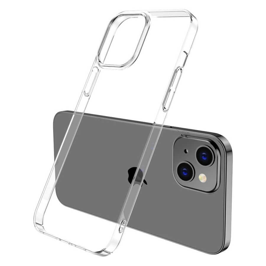 iPhone 14 Kılıf Ultra İnce Sert Kamera Çıkıntılı Şeffaf Vonn Kapak