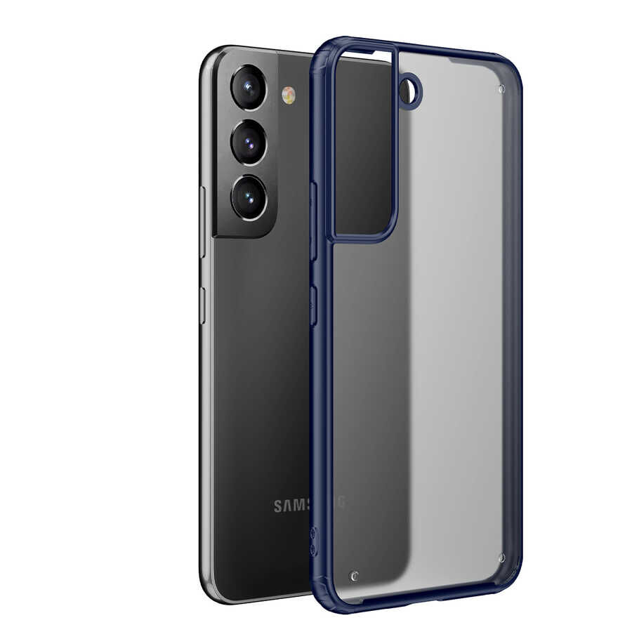 Galaxy S22 Kılıf Zore Volks Kapak Lacivert
