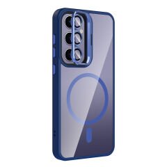 Samsung Galaxy S24 Plus Kılıf Standlı ve Kamera Lens Hediyeli Kablosuz Şarj Özellikli Etro Kapak