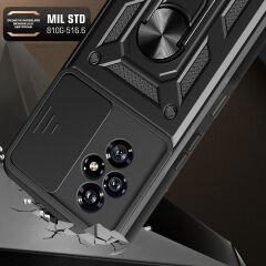 Honor 200 Kılıf Magnetik Standlı Kamera Korumalı Sürgülü Vega Kapak