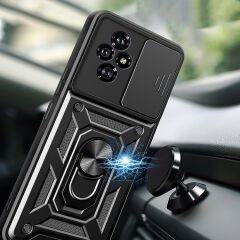 Honor 200 Kılıf Magnetik Standlı Kamera Korumalı Sürgülü Vega Kapak