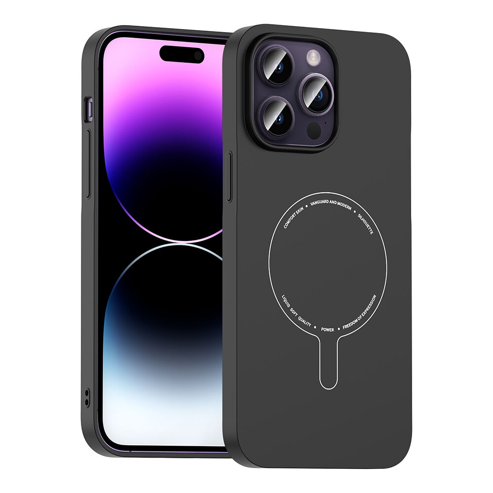 iPhone 14 Pro Max Kılıf M-Safe Şarj Özellikli Kamera Korumalı Premium Elio Sert PC Kapak