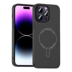 iPhone 14 Pro Max Kılıf M-Safe Şarj Özellikli Kamera Korumalı Premium Elio Sert PC Kapak