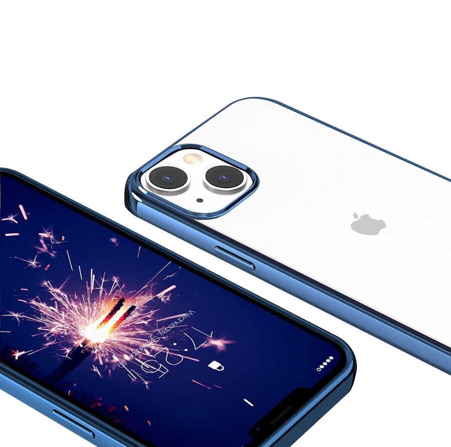 iPhone 13 Mini Kılıf Pixel Kapak Mavi