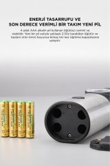 Elektrikli Otomatik Tuz Karabiber Değirmeni Pilli Işıklı Baharat Öğütücü Siyah