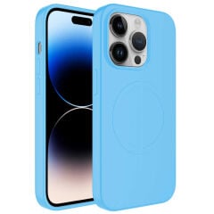 iPhone 12 Pro Max Kılıf Magsafe Wireless Şarj Özellikli Pastel Renk Silikon Plas Kapak