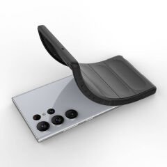 Samsung Galaxy S23 Ultra Kılıf Esnek TPU Oyuklu Arka Yüzey Tasarımlı Etnik Silikon Kapak