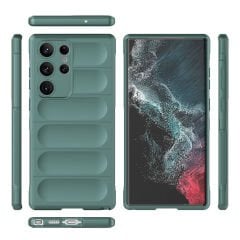 Samsung Galaxy S23 Ultra Kılıf Esnek TPU Oyuklu Arka Yüzey Tasarımlı Etnik Silikon Kapak