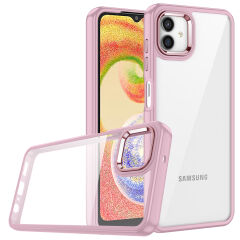 Samsung Galaxy A04E Kılıf Kamera Çıkıntılı Arkası Şeffaf Köşeleri Parlak Renkli Işlemeli Flora Kapak