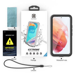 Galaxy S22 Kılıf 1-1 Su Geçirmez Kılıf Siyah