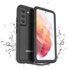 Galaxy S22 Kılıf 1-1 Su Geçirmez Kılıf Siyah