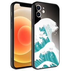 iPhone 11 Kılıf Kamera Korumalı Desenli Sert Silikon Epoksi Kapak