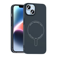 iPhone 14 Kılıf M-Safe Şarj Özellikli Kamera Korumalı Premium Elio Sert PC Kapak