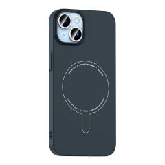 iPhone 14 Kılıf M-Safe Şarj Özellikli Kamera Korumalı Premium Elio Sert PC Kapak