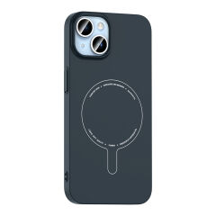 iPhone 14 Kılıf M-Safe Şarj Özellikli Kamera Korumalı Premium Elio Sert PC Kapak Bordo