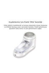 Şarjlı Tüy ve Tiftik Temizleme Makinesi Extra Bıçaklı 708 Beyaz