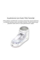 Şarjlı Tüy ve Tiftik Temizleme Makinesi Extra Bıçaklı 708 Beyaz