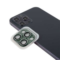 iPhone 11 Pro Max CL-08 Kamera Lens Koruyucu Koyu Yeşil