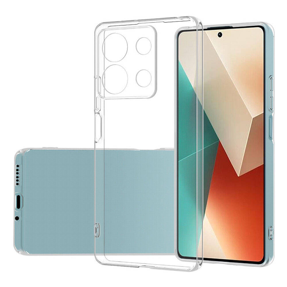 Xiaomi Redmi Note 13 4G Kılıf Kamera Korumali Süper Silikon Kapak Şeffaf