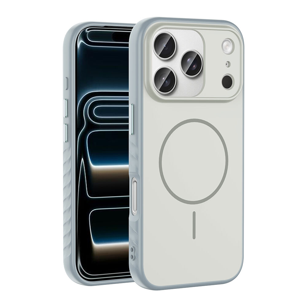 iPhone 17 Pro Kılıf Kılıf Kablosuz Şarj Özellikli Kamera Korumali Tea Kapak Gümüş