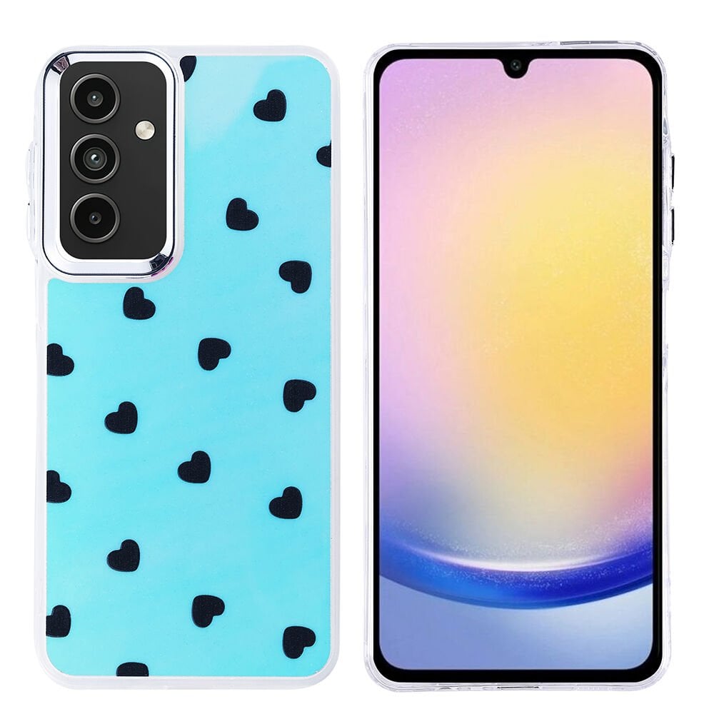 Samsung Galaxy A25 Kılıf Airbag Tasarımlı Hadra Kapak Kalp