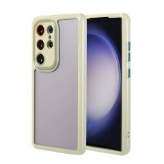 Samsung Galaxy S23 Ultra Kılıf Kamera Korumalı Renkli Kenar ve Çerçeve Tasarımlı Vitamin Kapak